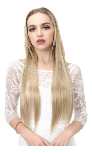 Peluca Pelo Liso Extensiones De Pelo Liso De Longitud Media