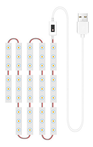 Cadena De Lámparas Led Para Espejos, Cable Regulable, 14 Uni