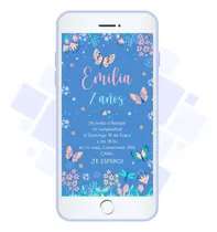 Comprar Invitación Virtual Digital Imagen - Mariposas (modelo 3)
