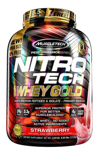 Nitro Tech Gold 2.5kg - Muscletech - Isolada + Hidrolisada