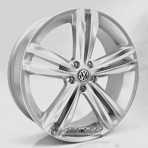 Jogo De Rodas Golf Polo Virtus T-cross Aro 17 5x100 Cor Hiper Gloss Prata
