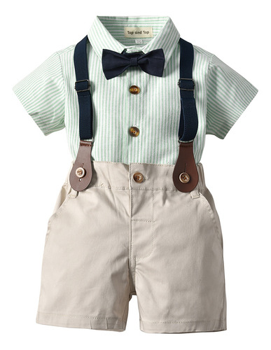 New Boys Gentleman Dress Pajarita Overol Traje Casual Moda