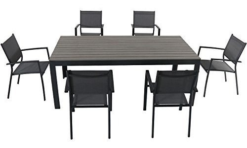 Hannover Tucsdn7pcgry Juego De Comedor Tucson De 7 Piezas Gr