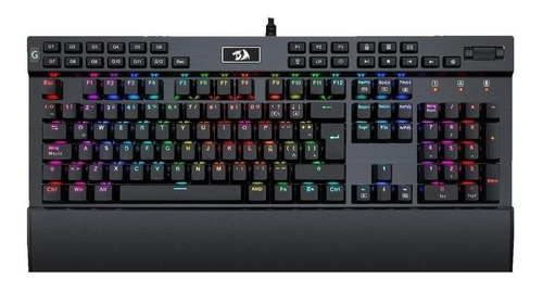 Teclado gamer Redragon Yama K550 QWERTY Outemu Purple espanhol américa latina cor preto com luz RGB