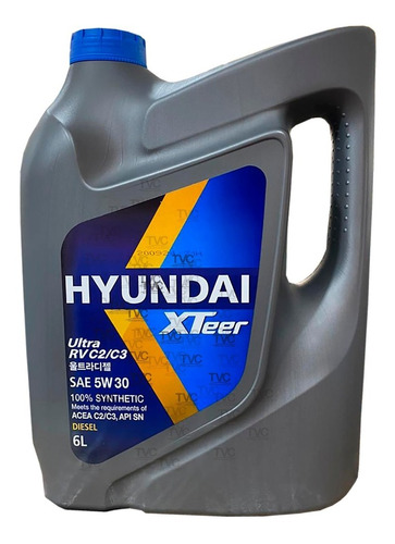 Caja  3 Aceite Motor Hyundai Xteer 5w30 100% Sintetico 6 Lt