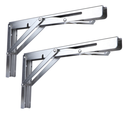 2 Escuadras Para Repisas Soporte Estante Plegable 30cm