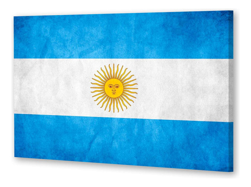 Cuadro Canvas Bandera Argentina Patria Nacion Celeste P2