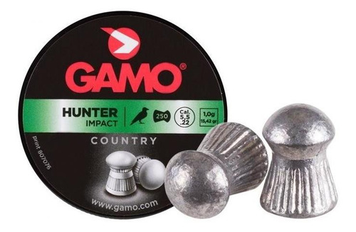 Chumbinho Para Caça Gamo Hunter Impact Com 250unds Cal