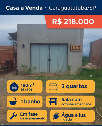 Vendo Casa Com 2 Quartos Caraguatatuba-sp