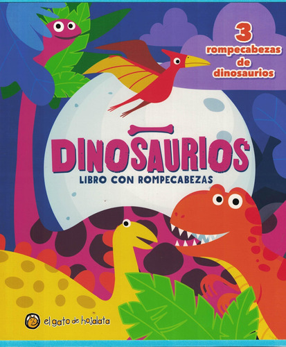 Dinosaurios - Piectas De Goma - Libro Con Rompecabezas