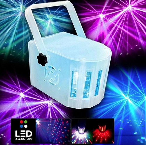 Imagen 3 de 5 de Mini Derby 4x3w Rgbw Efectos Led Colores Dmx Original Fiesta