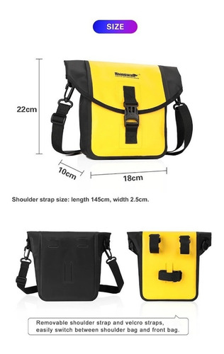 Imagen 6 de 10 de Bolsa Impermeable Mujer Moto Bici Mochila Mensajero Lluvia
