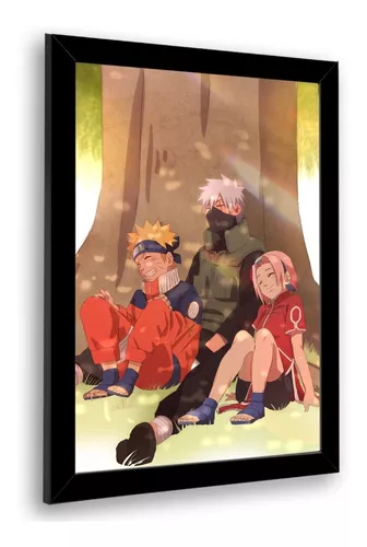 Quadro Decorativo Poste Classico Time 7 Kakashi Sakura em Promoção