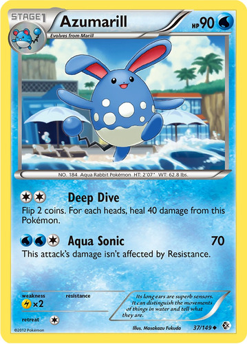 Cartas Pokemon Azumarill 37/149 Boundaries Crossed Bcr