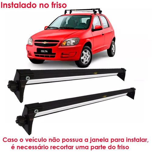Rack De Teto Bagageiro Aço Chevrolet Celta 2017 2 E 4 Portas