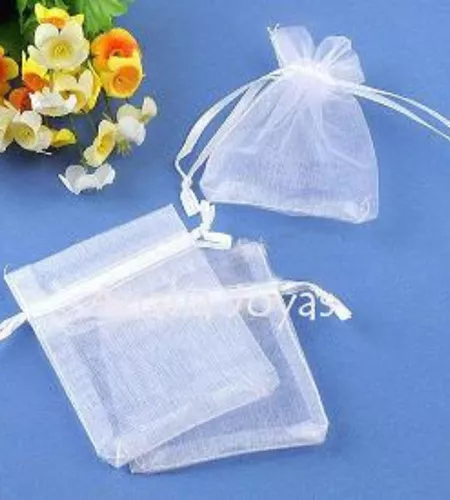 VILSTO Bolsas de Organza 7x9 cm, Bolsitas de Organza para Favores