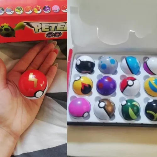 Pokebola Kit C/ 12 Pçs Bola Pokemon Pop-up Com Boneco Dentro