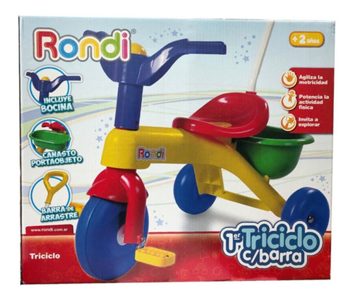 Triciclo Con Barral De Paseo Infantil Rondi 