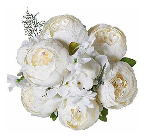 Luyue Vintage Artificial Peony Silk Flowers Bouquet Home Wed