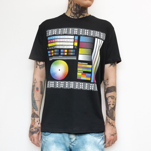 Imagem 2 de 3 de Camiseta Algodão Impressão Cmyk Test Design Colors Hype