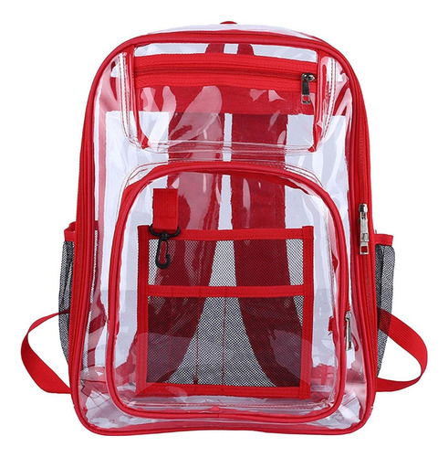 L Mochila Transparente Correa Reforzada De Pvc Resistente Al