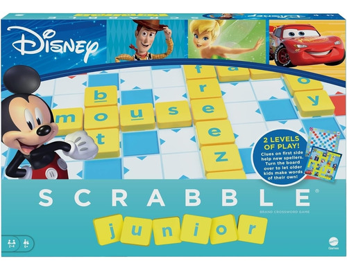 Scrabble Junior Disney Juego De Mesa Para Niños 