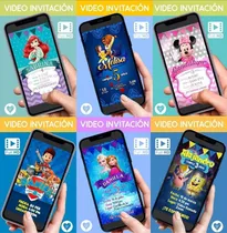 Comprar 150 Invitaciones Video Virtuales Editables Baby Shark Mickey