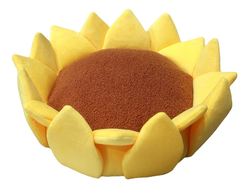 Almofada De Meditação Para Cadeira, Redonda, Amarelo 40cm