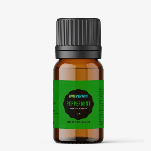 Aceite Esencial De Menta 15ml Migraña Calvicie Fatiga Estrés