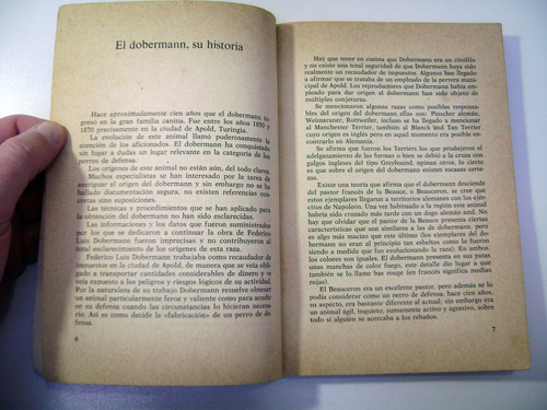 El Perro Doberman Cria Adiestramiento Libro Bucholz Boedo (Usado)
