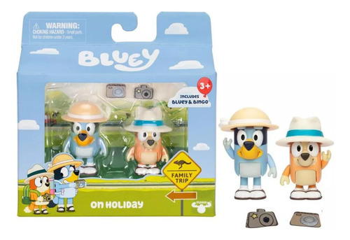 Bluey Pack 2 Figuras Amigos Y Familia De Bluey Bingo