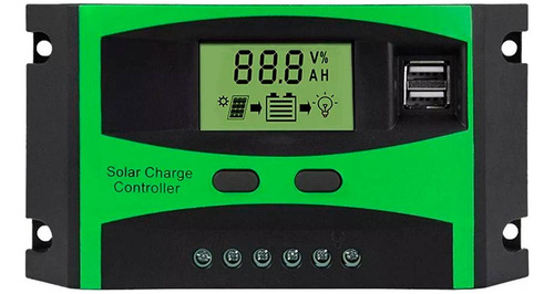 Imagen 1 de 2 de Controlador De Carga Regulador Solar 10a Pwm 10 Amp