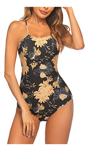 Elover Mujer De Un Solo Pedazo De Pantano Floral Qn4f3