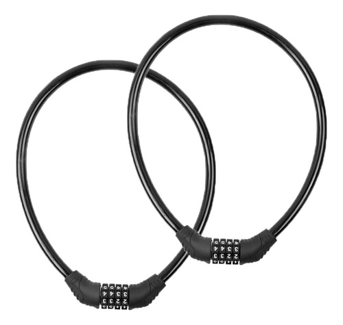 2 Pack Bike Locks Cable,anti Theft Bicycle Lock Chain,4 Dig.