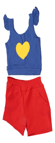 Conjunto De Pantalones Cortos De Verano Para Niñas, Algodón