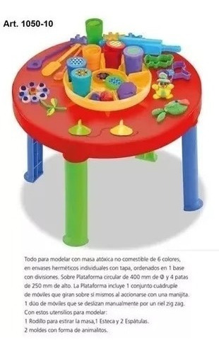Imagen 2 de 5 de Mesa Mesita Didáctica Multifuncion Vs Modelos Mi Cielo Azul