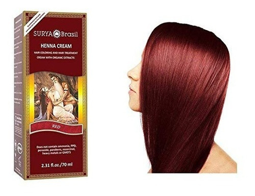 Surya Henna Natural Crema Rojo - 2,37 Onza