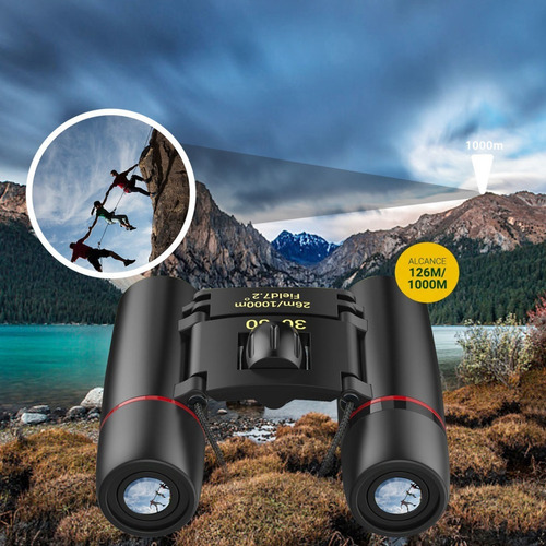 Imagen 4 de 7 de Binocular Largavista Prismatico Mini 30x60 Caza Avistaje Color Negro