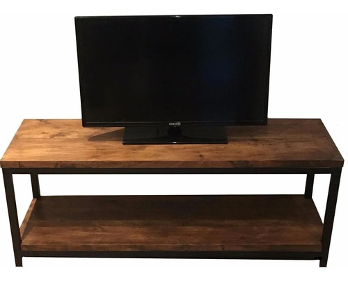 Mesa Industrial Par Tv De Hierro Y Madera 