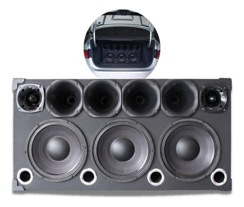 Caixa De Som Automotivo 900w Woofer 10 Musicway