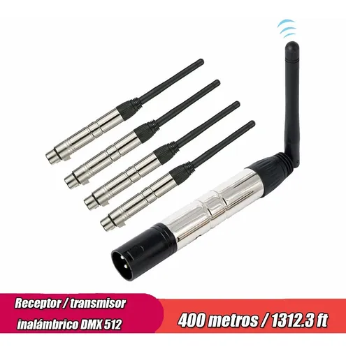 comprar Kit De Receptor Transmisor Dmx512 2.4g Ism Inalámbrico 5 Pzs