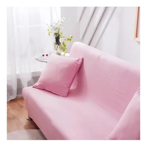 Fundas de futón de color liso fundas de sofá cama 195-225 Genérica color rosa