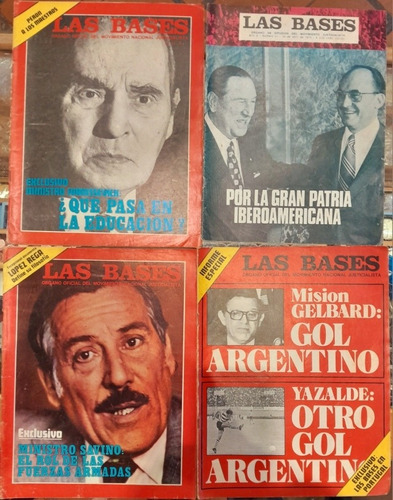 Revistas Las Bases Isabel Peron Lopez Rega Firmenich Campora