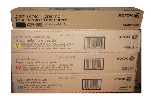 Pack 4 Toner Xerox 006r01509 006r01510 006r01511 00601512