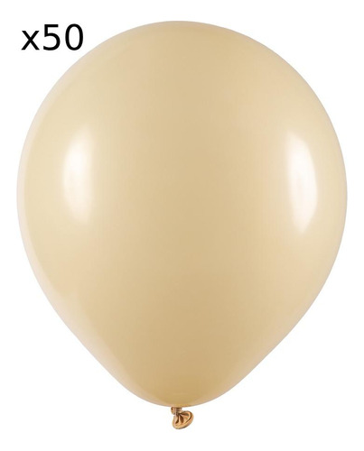  Balões Art-Látex Redondo Profissional Liso Redondo Cor Bege 50 Unidade
