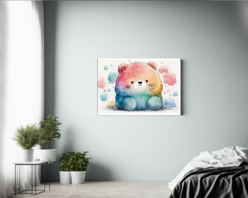 Canvas Patrones Intensos Teddy Bear Pop Art 65x50cm