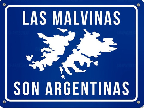 Chapa Cartel Las Malvinas Son Argentinas 15x20