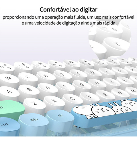 Conjunto De Teclado E Mouse Mofii Idp Em Azul