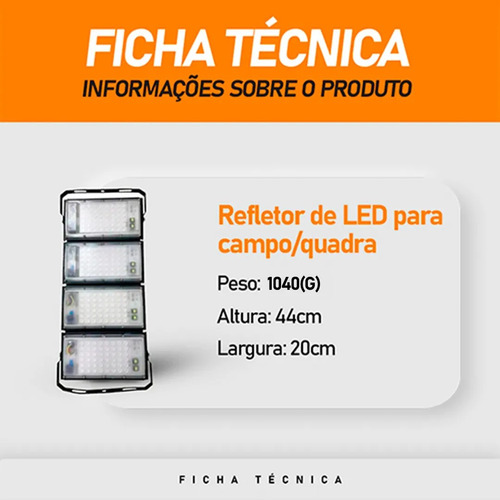 Holofote 400w N1 Campo De Futebol Refletor Led Ip68 Bivolt