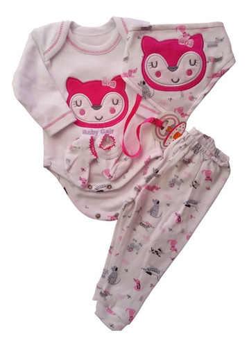 Set Bebe. Babero Portachupete Body Pantalon Escapin Invierno